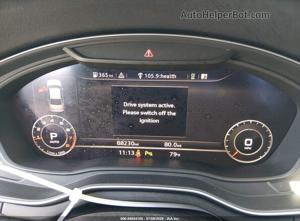 WAUENAF44JA023054 2018 AUDI A4 White Vista de los asientos traseros