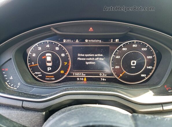 WAUENAF44JA133182 2018 AUDI A4 Black Vista del cuadro de instrumentos