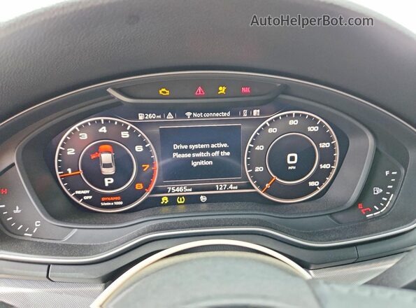 WAUENAF44JA212528 2018 AUDI A4 Charcoal Вид щитка приладів