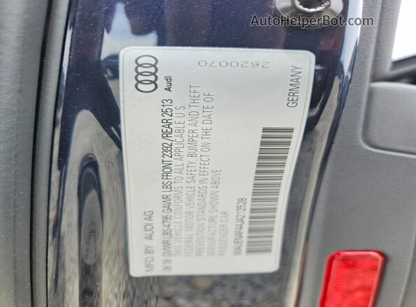 WAUENAF44JA212528 2018 AUDI A4 Charcoal Вид підкапотного простору