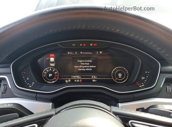 WAUENAF45HN012731 2017 AUDI A4 Black ხელსაწყოთა პანელის ხედი