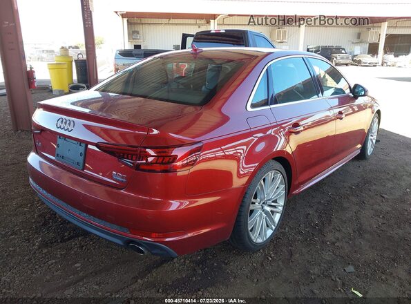 WAUENAF45JA069525 2018 AUDI A4 Red Հետևի աջ