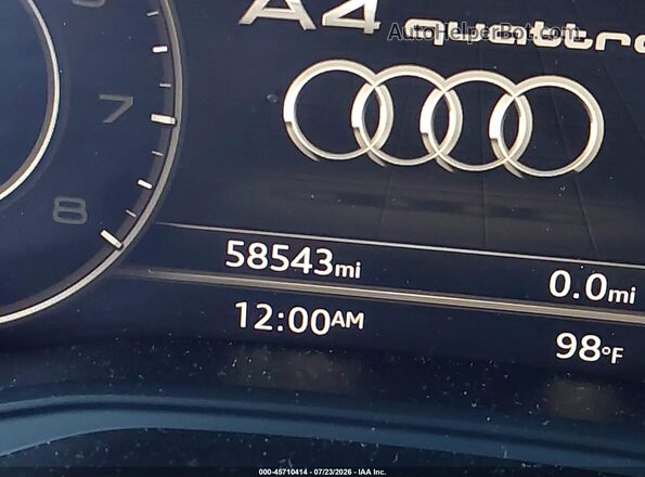 WAUENAF45JA069525 2018 AUDI A4 Red Հետևի նստատեղերի տեսք