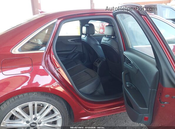 WAUENAF45JA069525 2018 AUDI A4 Red VIN կոդի պիտակի տեսք