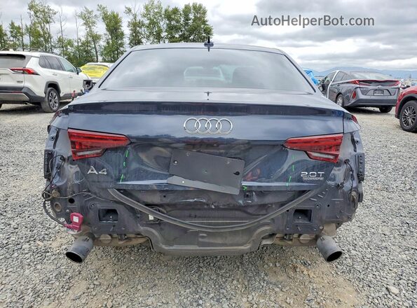 WAUENAF45JA091329 2018 AUDI A4 Blue Հետևի տեսք