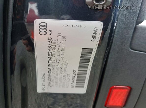 WAUENAF45JA091329 2018 AUDI A4 Blue Շարժիչի բաժամունքի տեսք