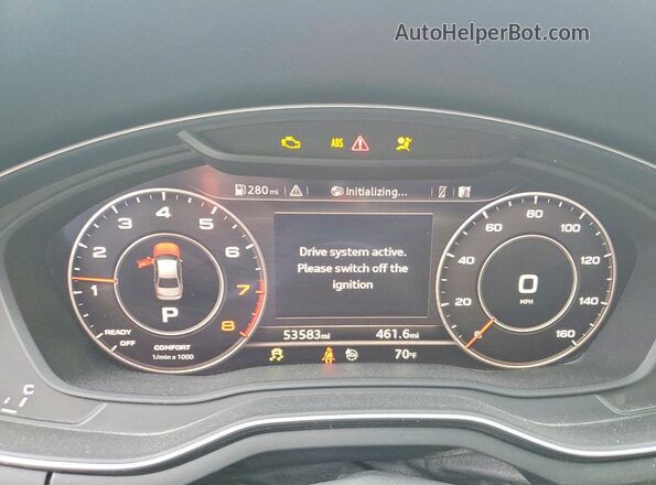 WAUENAF45JA091329 2018 AUDI A4 Blue Սարքավորումների վահանակի տեսք
