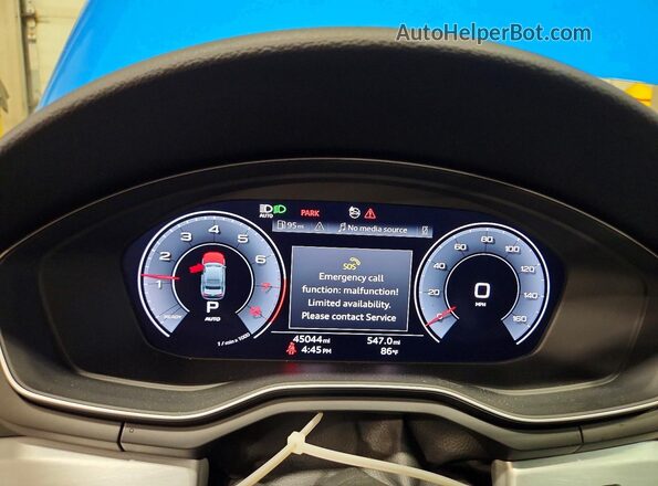 WAUENAF45LN010809 2020 AUDI A4 Blue Вид щитка приладів