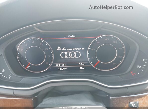WAUENAF46HA164850 2017 AUDI A4 White Widok tylnych siedzeń