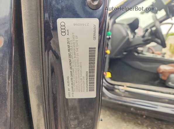 WAUENAF46HN026024 2017 AUDI A4 Blue Вид підкапотного простору