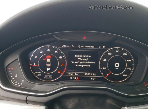 WAUENAF46HN048508 2017 AUDI A4 White Vista del cuadro de instrumentos