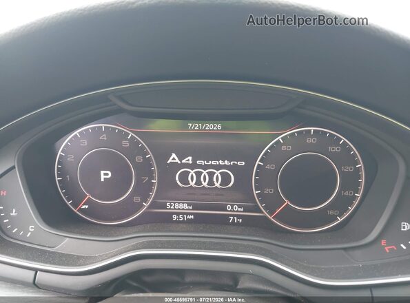 WAUENAF46JA151358 2018 AUDI A4 Gray უკანა სავარძლების ხედი