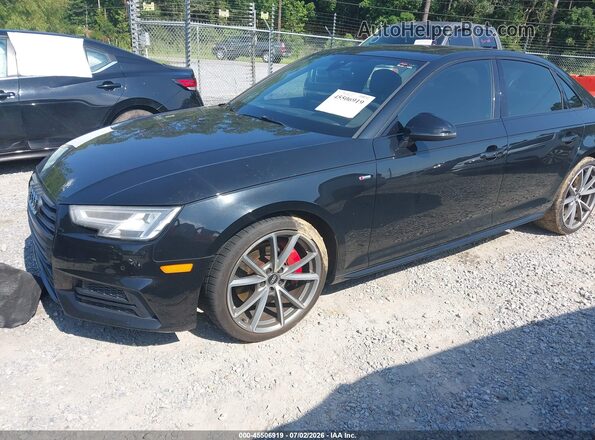 WAUENAF46JN001033 2018 AUDI A4 Black წინა მარცხენა ხედი სამი მეოთხედიდან