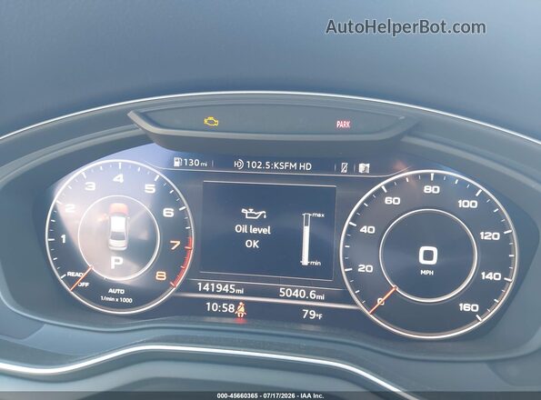 WAUENAF47HN043849 2017 AUDI A4 White Հետևի նստատեղերի տեսք