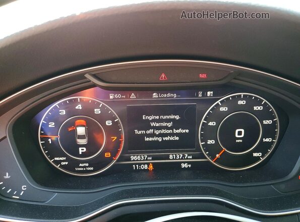 WAUENAF47HN071568 2017 AUDI A4 Blue Սարքավորումների վահանակի տեսք