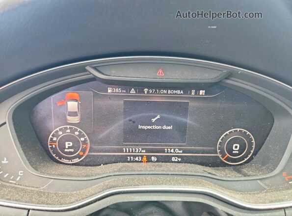 WAUENAF47JA047963 2018 AUDI A4 Blue Instrument cluster view