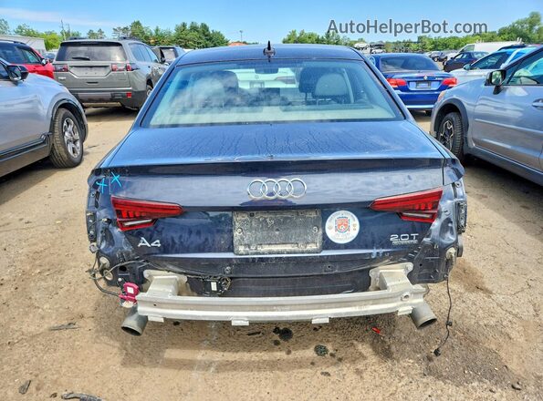 WAUENAF47JA047963 2018 AUDI A4 Blue Rear view
