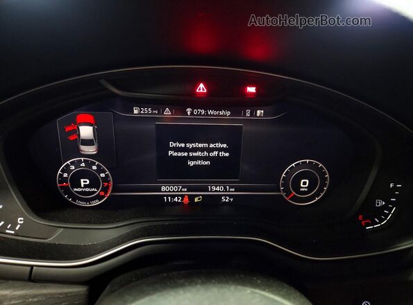 WAUENAF47KN018523 2019 AUDI A4 Gray Вид щитка приладів