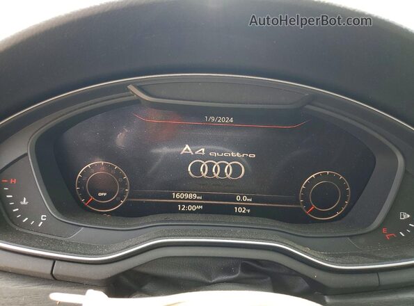 WAUENAF48HN021052 2017 AUDI A4 Blue Вид щитка приладів