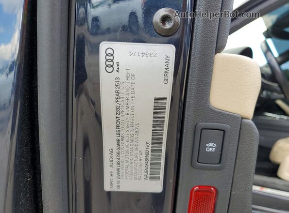 WAUENAF48HN021701 2017 AUDI A4 Charcoal Շարժիչի բաժամունքի տեսք
