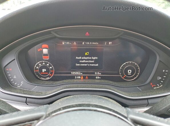 WAUENAF48JA060088 2018 AUDI A4 Black Instrument cluster view