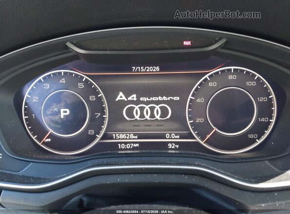 WAUENAF48JA073701 2018 AUDI A4 Silver Հետևի նստատեղերի տեսք