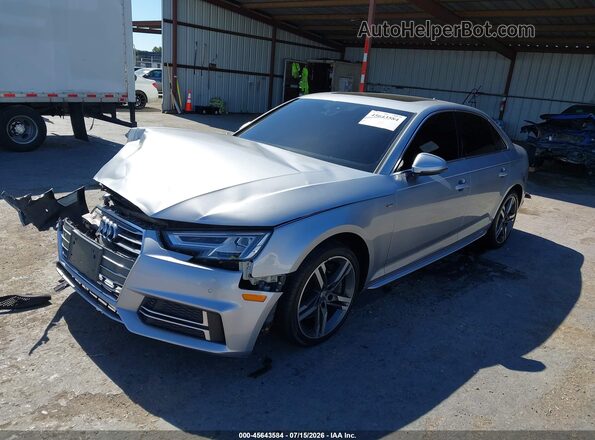 WAUENAF48JA073701 2018 AUDI A4 Silver Առջևի ձախ երեք քառորդ տեսարան