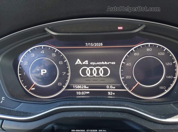 WAUENAF48JA073701 2018 AUDI A4 Silver 