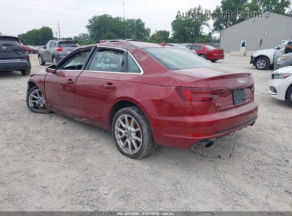 WAUENAF48JA112853 2018 AUDI A4 Maroon Rear left