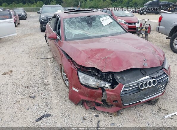WAUENAF48JA112853 2018 AUDI A4 Maroon Front view