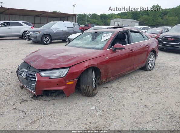 WAUENAF48JA112853 2018 AUDI A4 Maroon Front left