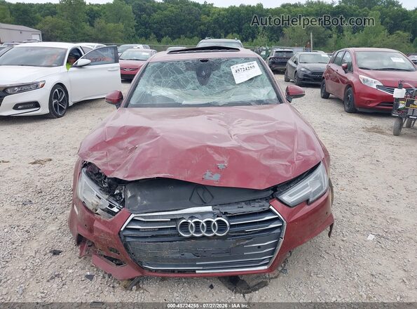 WAUENAF48JA112853 2018 AUDI A4 Maroon Instrument cluster view