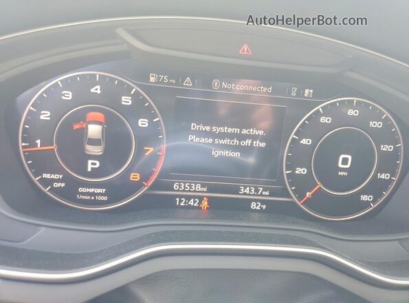 WAUENAF48KN012939 2019 AUDI A4 Black Սարքավորումների վահանակի տեսք
