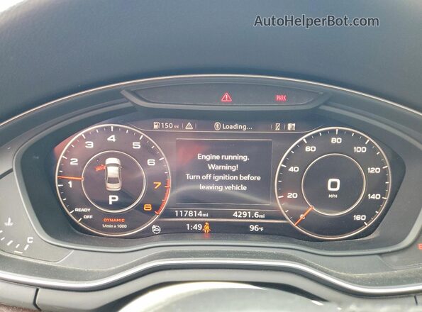 WAUENAF49HN027054 2017 AUDI A4 Черный Вид щитка приборов