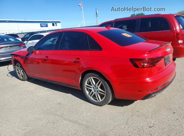 WAUENAF49KA013119 2019 AUDI A4 Red უკანა მარცხენა