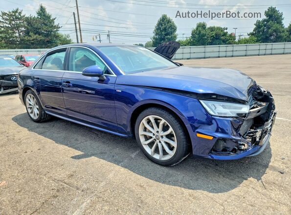 WAUENAF49KN005854 2019 AUDI A4 Blue Delantero derecho