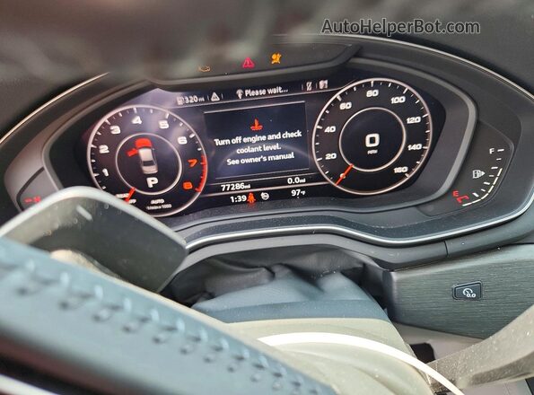 WAUENAF49KN005854 2019 AUDI A4 Blue Vista del cuadro de instrumentos