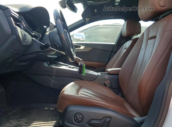 WAUENAF4XKA039485 2019 AUDI A4 White Widok wnętrza z przodu
