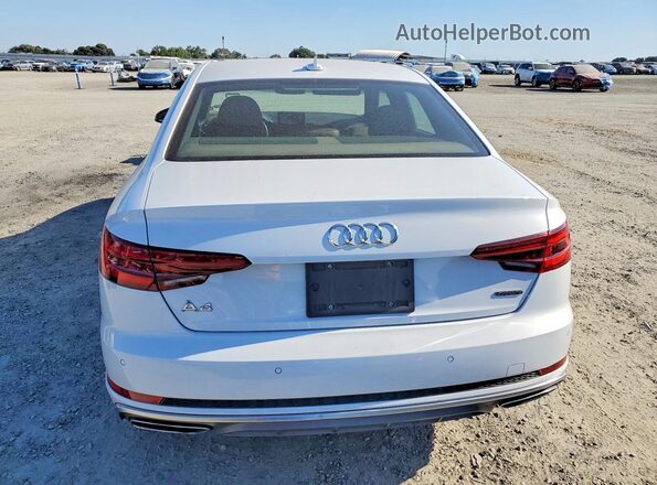 WAUENAF4XKA039485 2019 AUDI A4 White Widok z tyłu