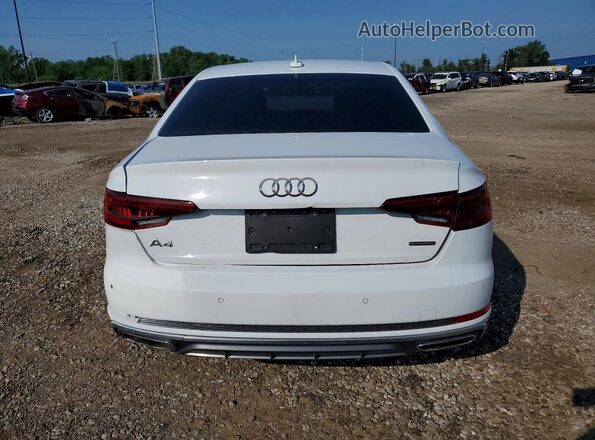 WAUENAF4XKN001554 2019 AUDI A4 White Widok z tyłu