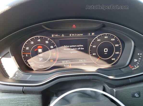 WAUENAF4XKN001554 2019 AUDI A4 White Widok zestawu wskaźników