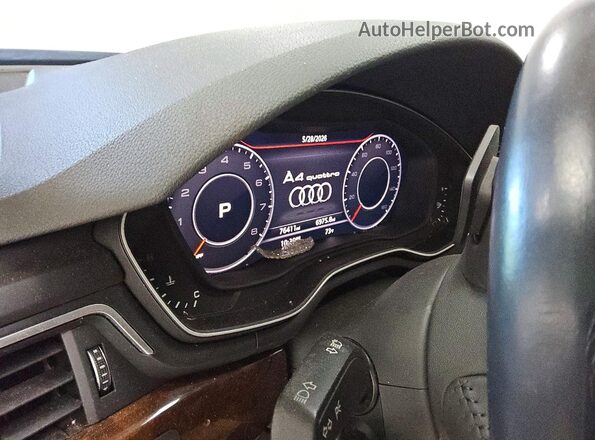 WAUENAF4XKN002199 2019 AUDI A4 White Вид щитка приладів