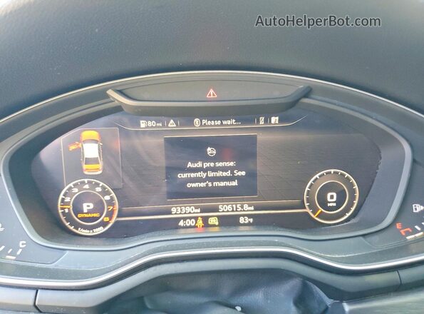 WAUENAF4XKN013574 2019 AUDI A4 Charcoal Vista del cuadro de instrumentos