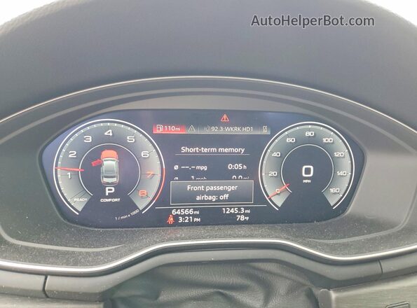 WAUENAF4XLN005105 2020 AUDI A4 Черный Вид щитка приборов