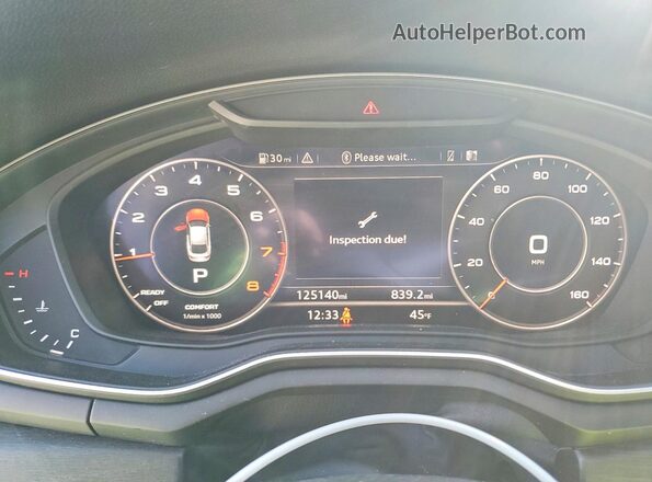 WAUENCF50JA130784 2018 AUDI A5 White Սարքավորումների վահանակի տեսք