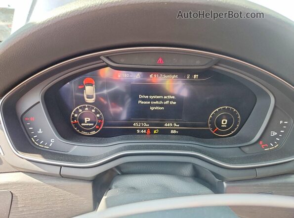 WAUENCF51KA079099 2019 AUDI A5 Blue Instrument cluster view
