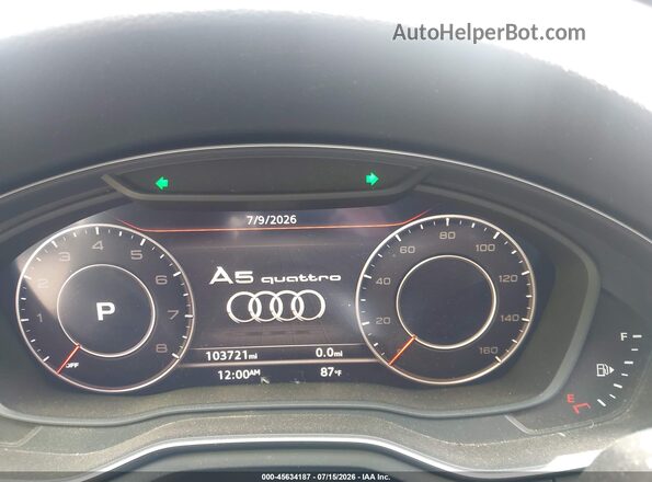 WAUENCF52KA067771 2019 AUDI A5 Серый Вид задних сидений