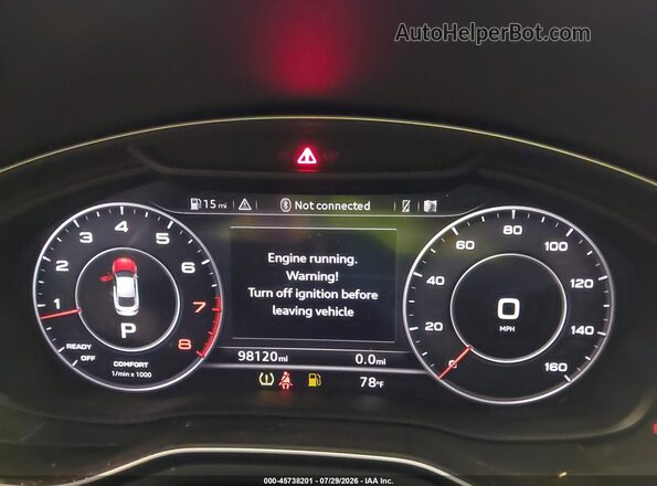 WAUENCF54JA009708 2018 AUDI A5 White Հետևի նստատեղերի տեսք