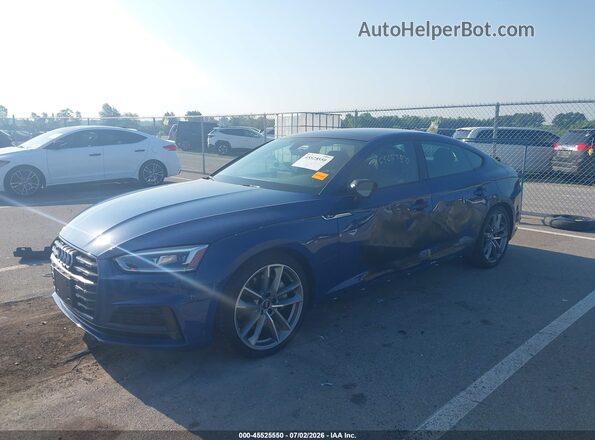 WAUENCF56KA016600 2019 AUDI A5 Blue Vista tres cuartos delantera izquierda