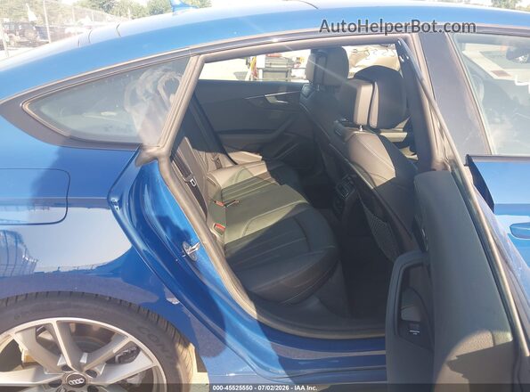 WAUENCF56KA016600 2019 AUDI A5 Blue Vista de la etiqueta del VIN